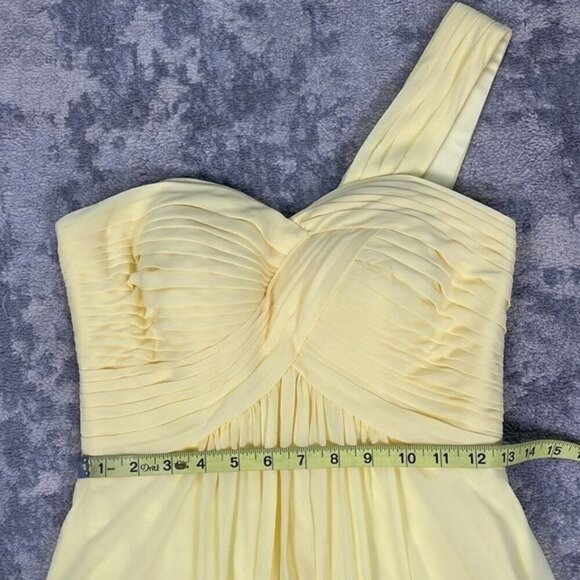 Azazie Sariah Yellow Daffodil Bridesmaid Dress One Shoulder - Picture 7 of 12
